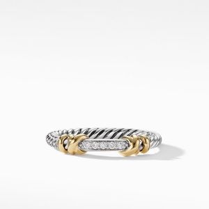 David Yurman Petite Helena Ring 18k Gold Diamonds
